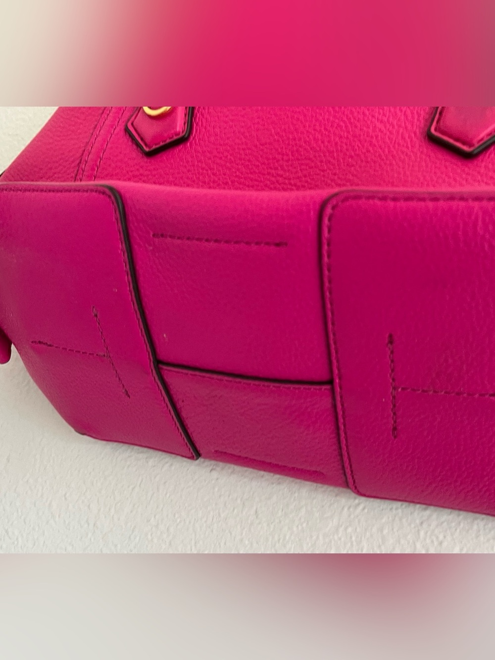 Tory Burch Hot Pink Perry Small Satchel Bag - Picture 3 of 4